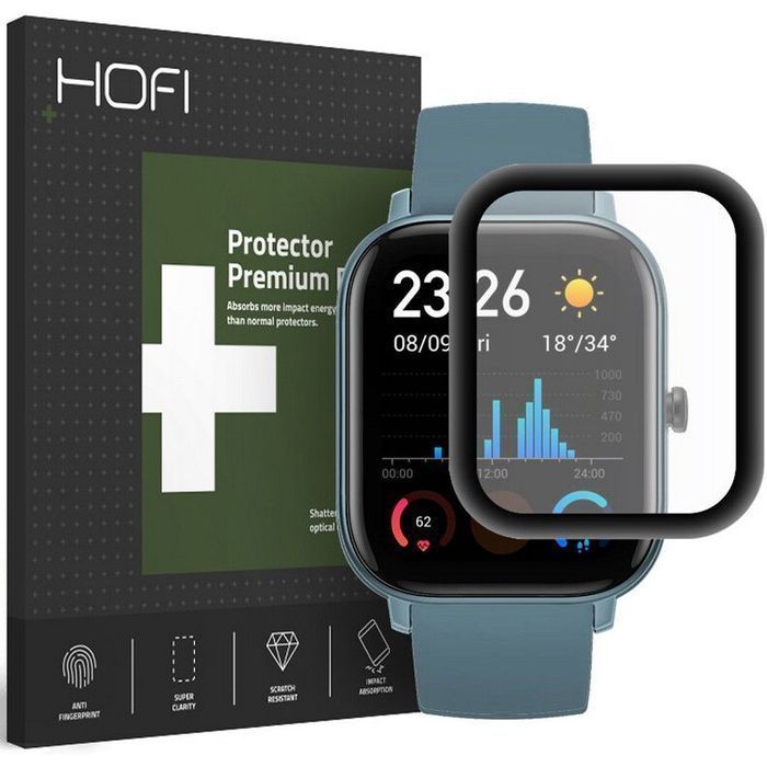 Szkło Hybrydowe Hofi Hybrid Pro+ do Xiaomi Amazfit Gts - Czarne