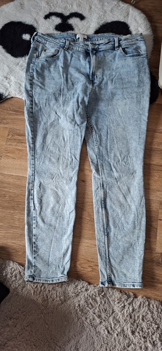 Jeansy spodnie h&m 50 kobieta jasne