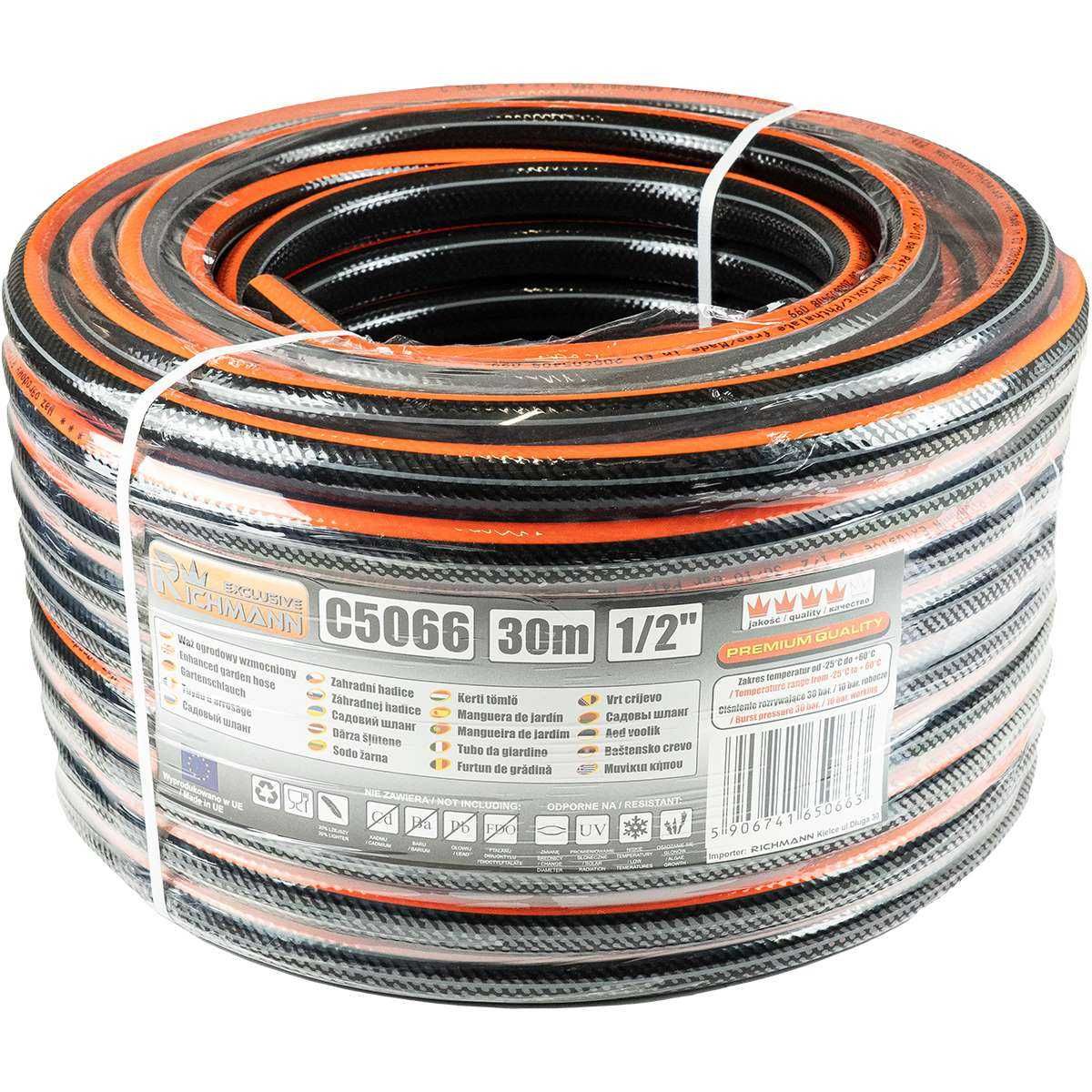 wąż ogrodowy WZMOCNIONY "ORANGE" 1/2' - 30M