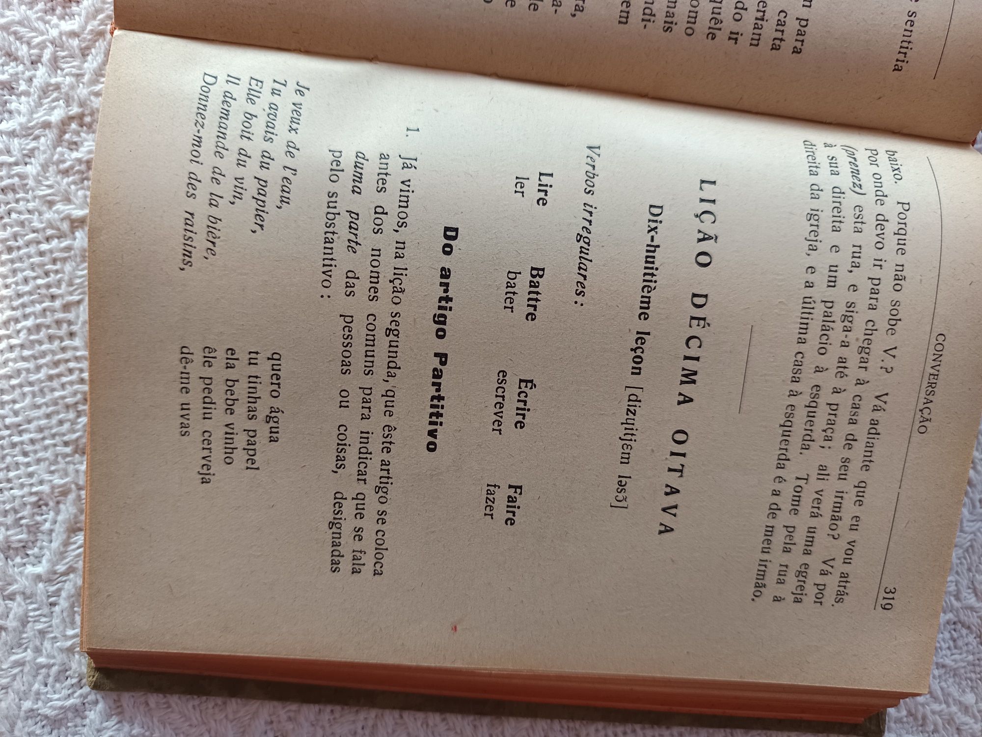 Livro"Novo método prático da língua Francesa"1938