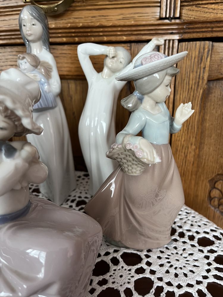 Elegancka Lladro Nao Kolekcjonerska Figurka Porcelanowa Vintage Ozdoba