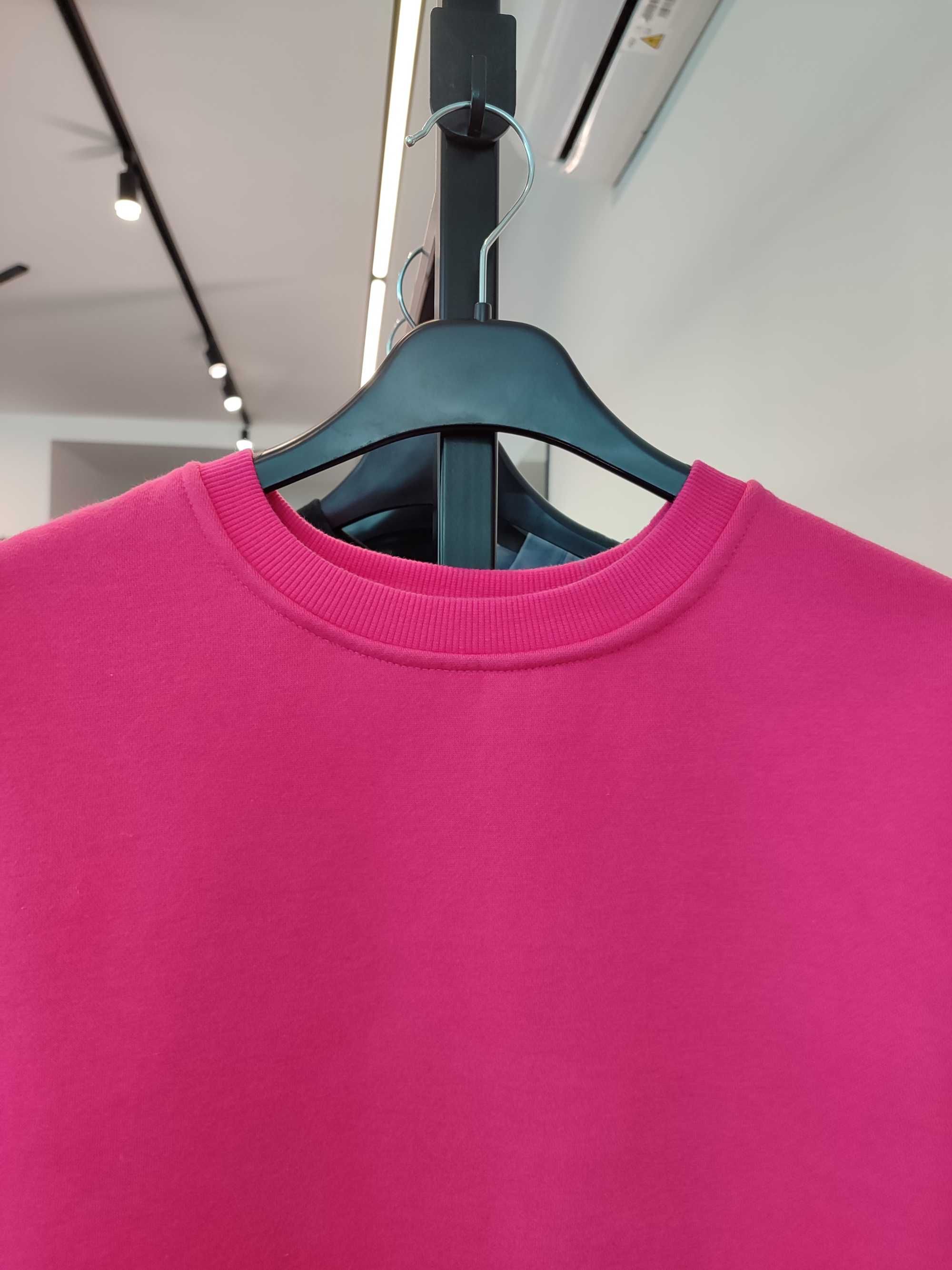 Світшот AMI PARIS Sweatshirt Satin Label Fuchsia