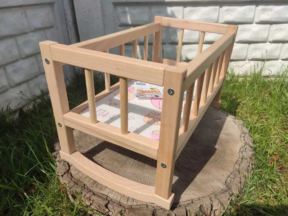 Дерев’яне ліжечко для ляльки велике Підходить для Бебі Борн ЯКІСТЬ