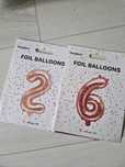2 i 6 balony różowe 35 cm