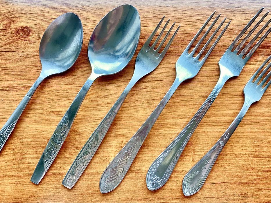 Ложки РОЗА столовые и десертные. Качество СССР. Посуда.