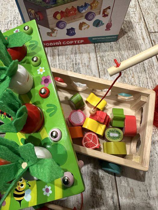 Іграшки монтессорі, багатофункціональний сортер,каталка