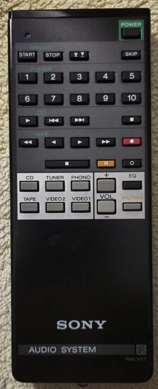 Wieza Sony v77 Wzmacniacz ta-v77 Pilot Rm-v77 i kable