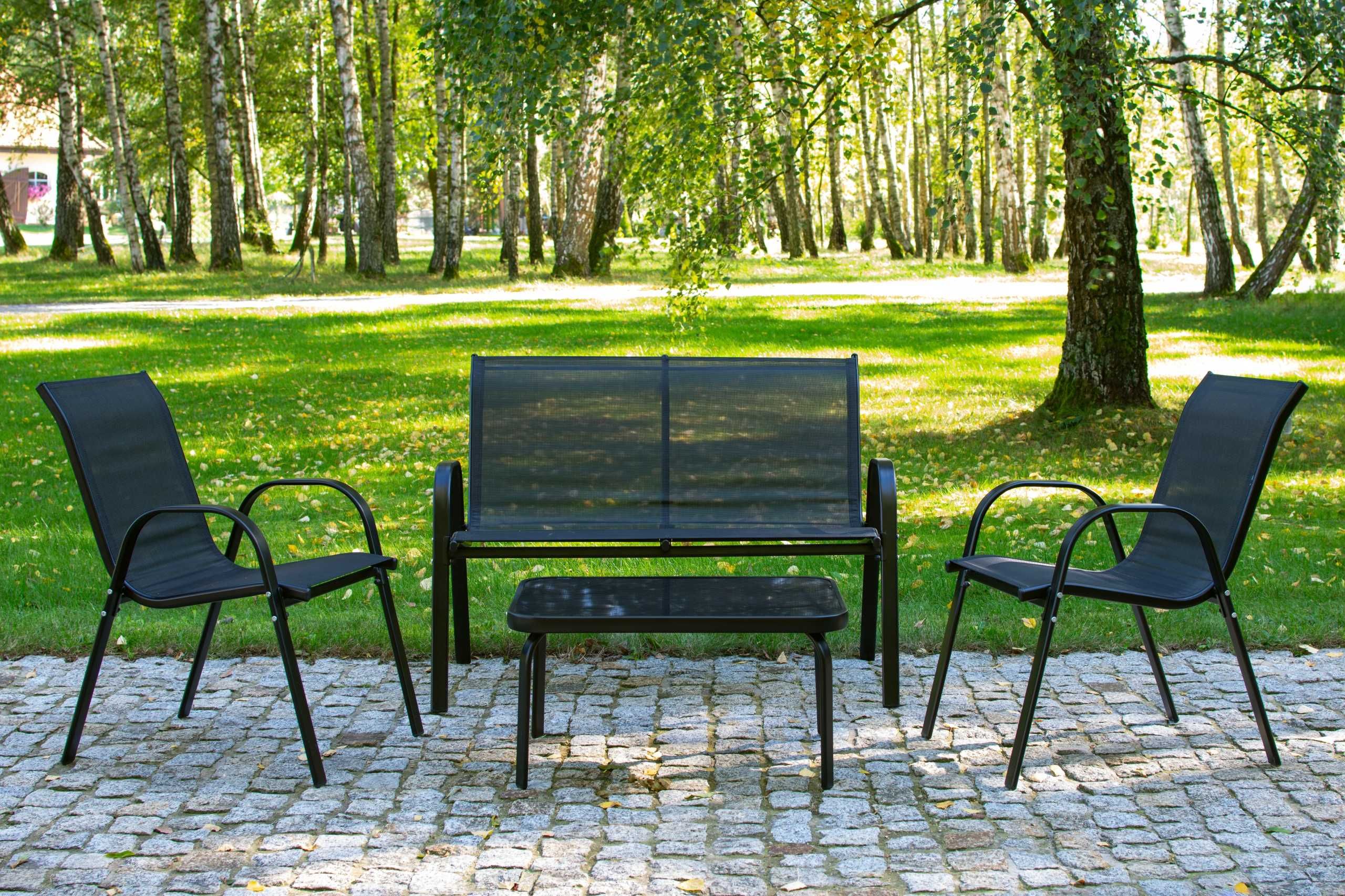 Komplet Mebli Ogrodowych FIESTA - Zestaw Sofa, Stolik, 2x Krzesło
