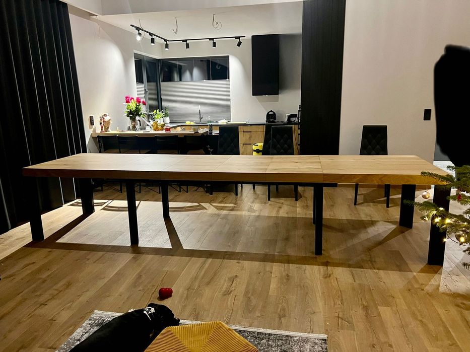 Stół rozkładany 8nóg, Solidny gruby blat 8.5 cm, Różne Wymiary/Kolory