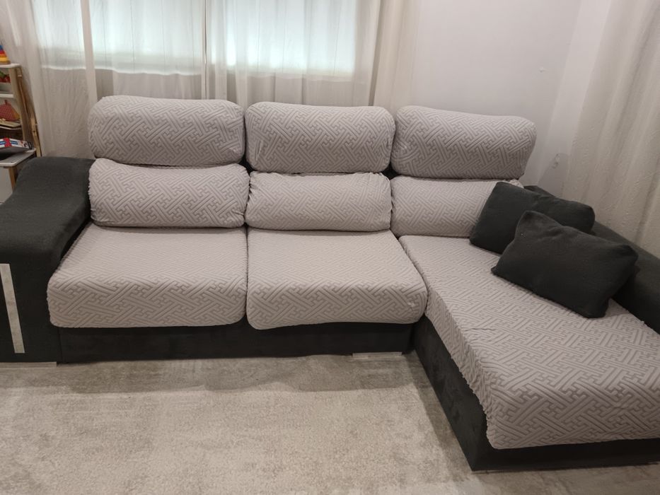 Sofá de 3 lugares com chaise long