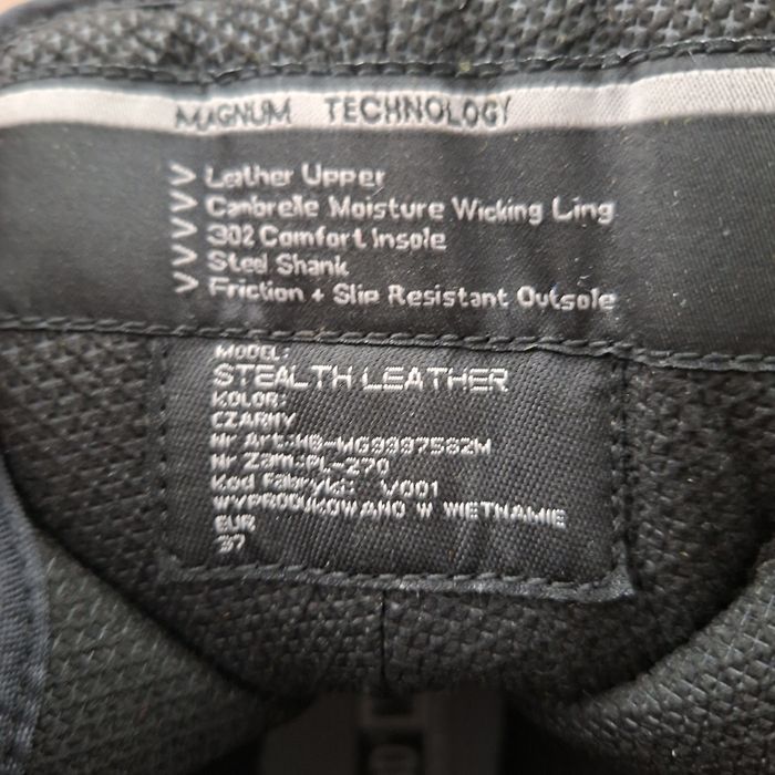 Trapery Magnum Stealth Leather rozmiar 37