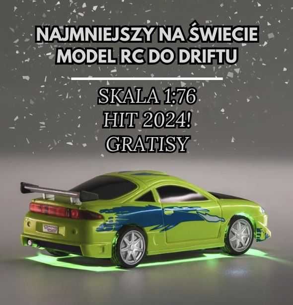 Drift Turbo model RC 1:76 do driftu hit 2024 zdalnie sterowany