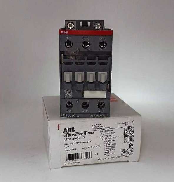 Контактор ABB AF38-30-00-13, 38А-18.5 кВт. 24-60V або 100-250V AC/DC