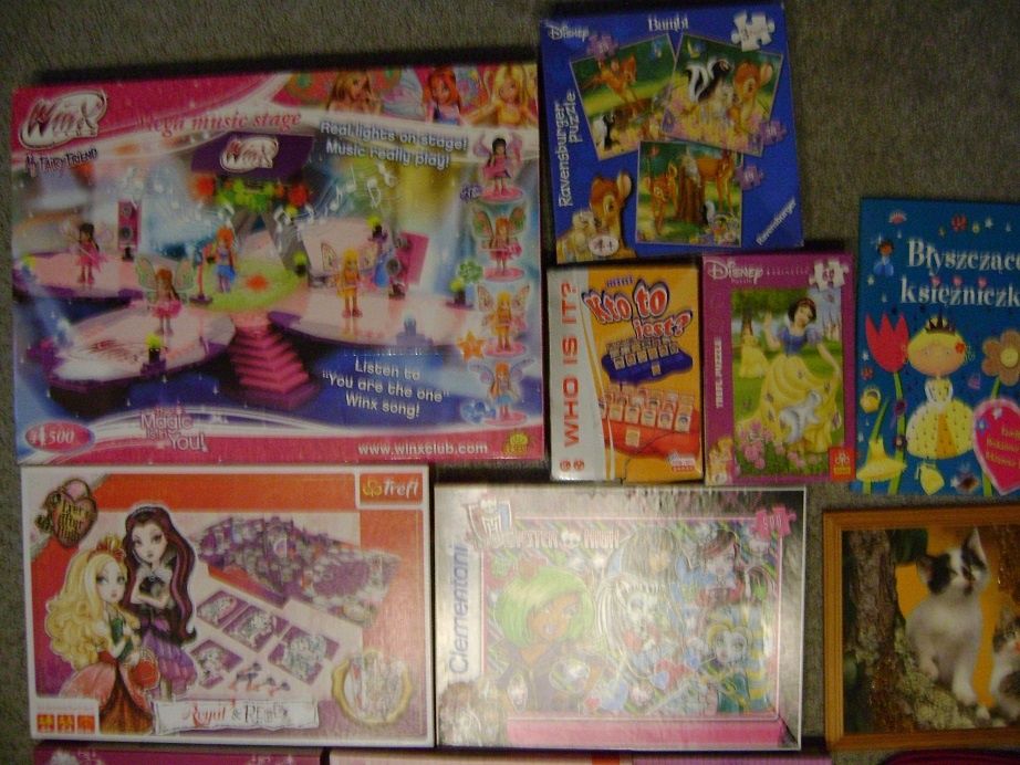 Zestaw gier, klocków i puzzli dla dziewczynki 4-8 lat+plecak GRATIS!