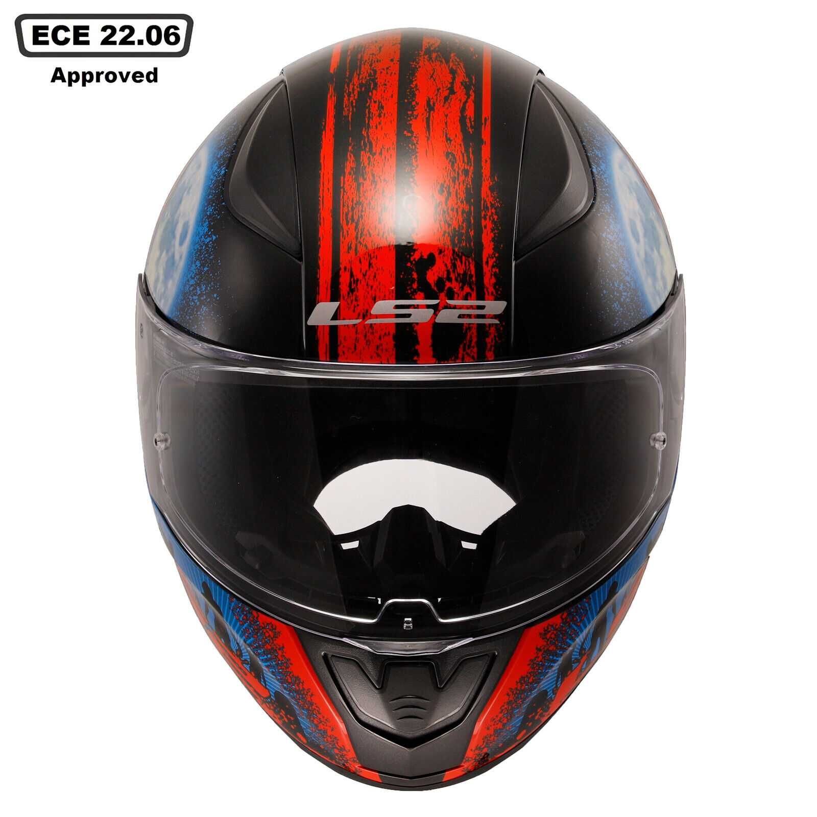 LS2 Kask NOWY Motocyklowy Integralny FF353 RAPID II ZOMBIE Black Red M