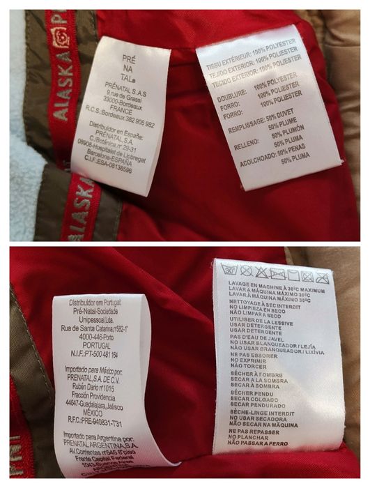 Puchowa, zimowa kurtka rozmiar 80