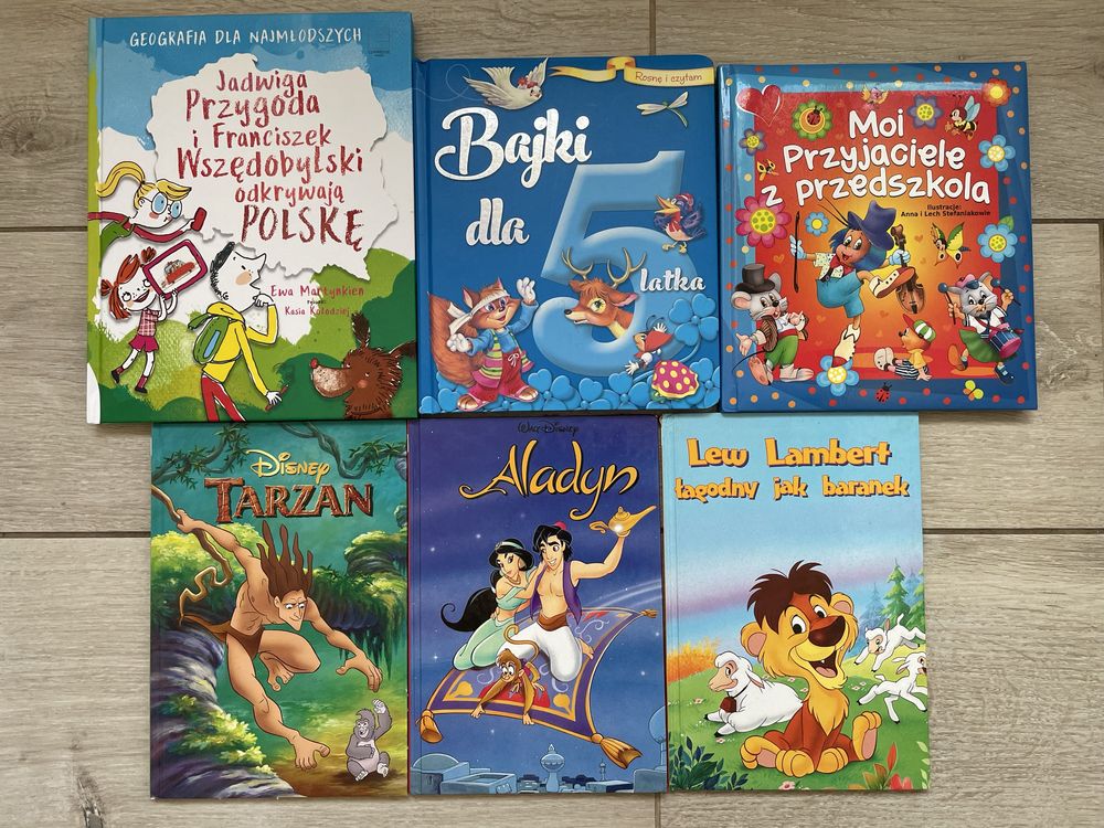 Zestaw książeczek dla dzieci 6 szt. + GRATIS