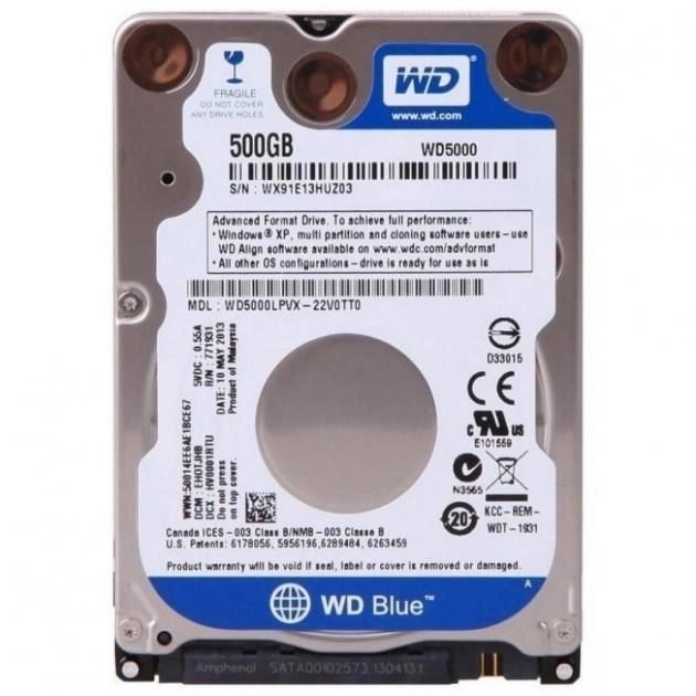 Жорсткий диск 2.5" 500Gb WD WD5000LPCX