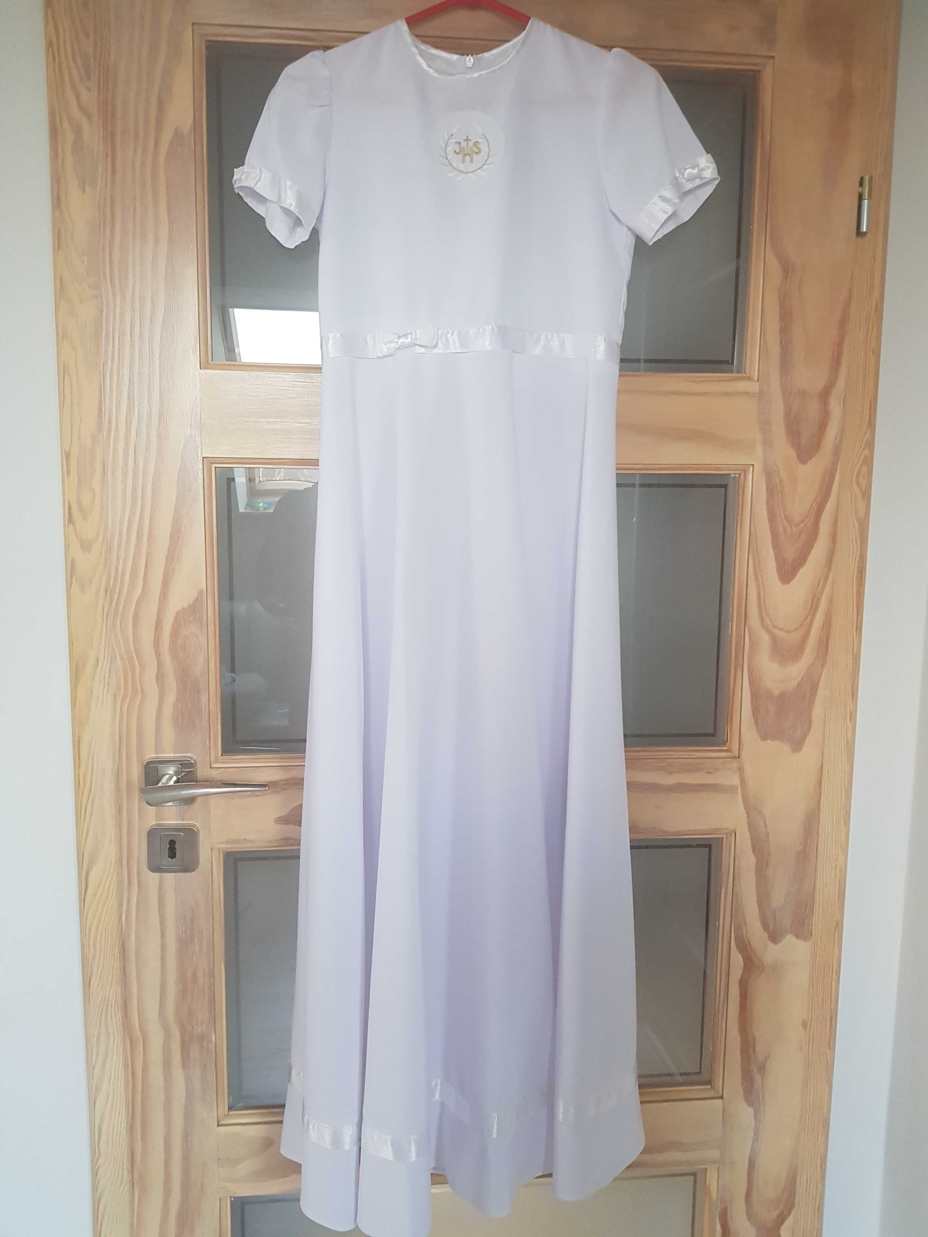 Sukienka komunijna/alba roz. 152 + halka + torebka