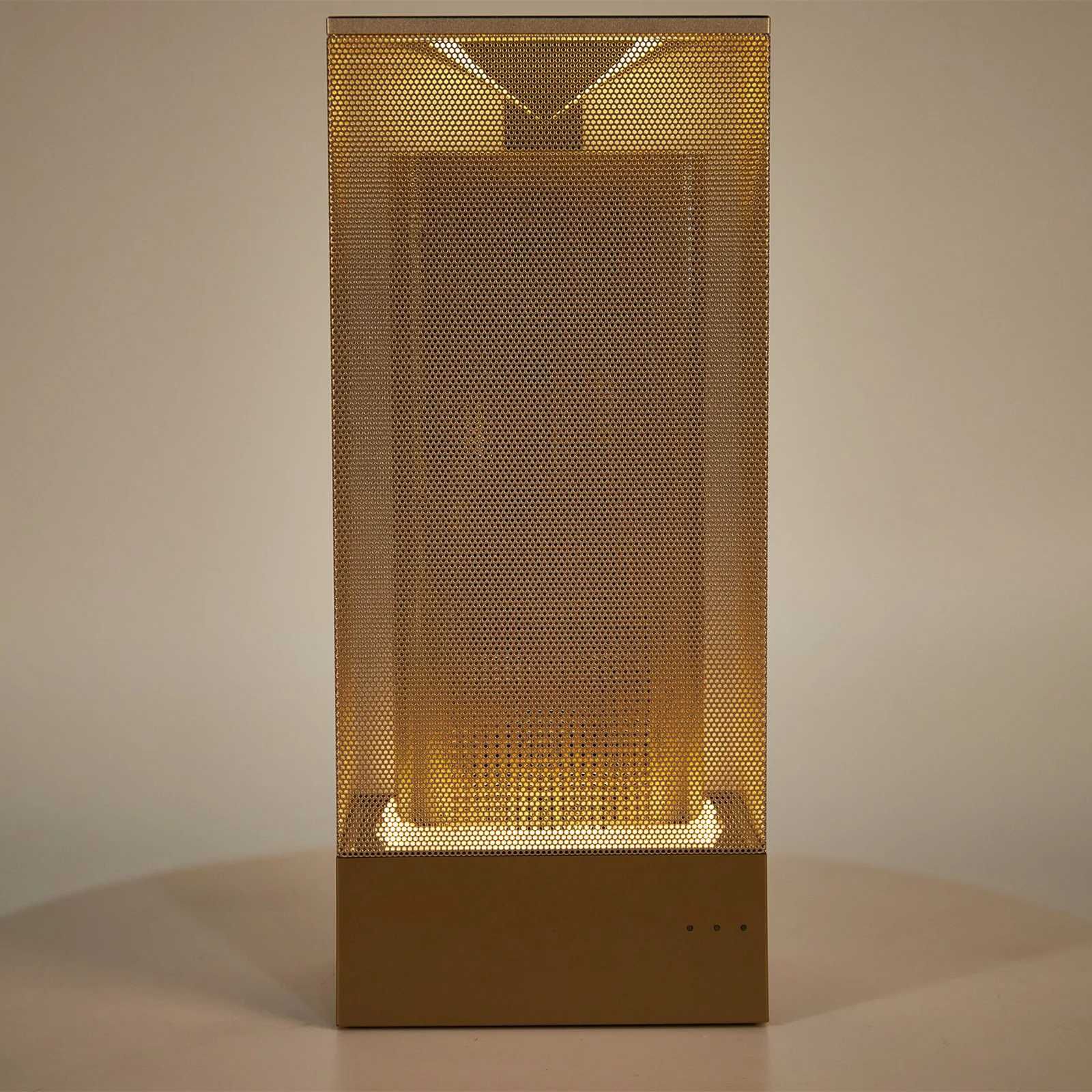 iKANOO głośnik bluetooth przenośny lampka nocna złoty design lampa