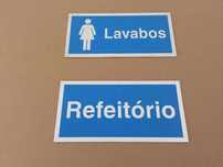 Placas de Sinalização 30cm x 15cm