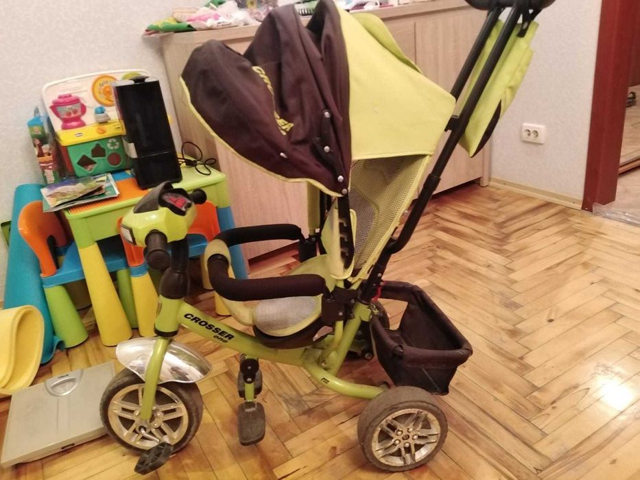 Велосипед с родительской ручкой