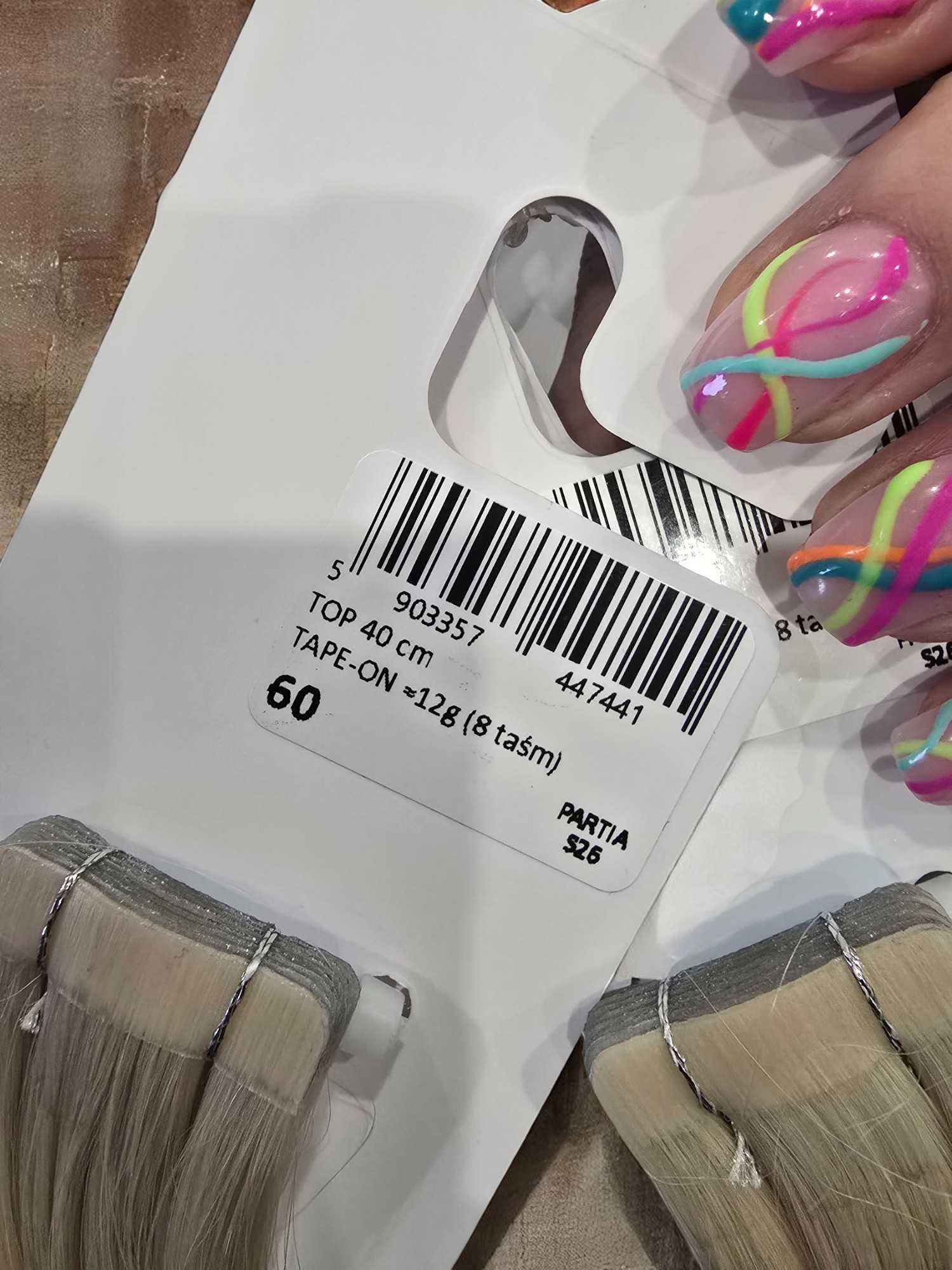 Słowiańskie kosmyki premium 32 podwójne taśmy