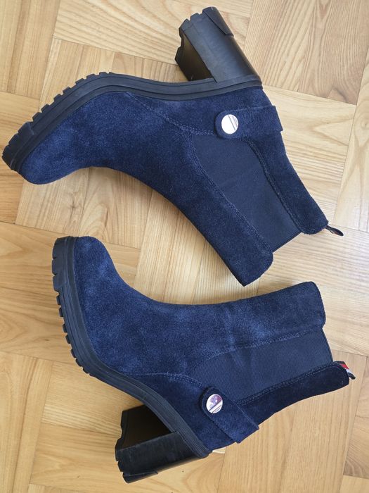 Granatowe botki Tommy Hilfiger rozm. 38