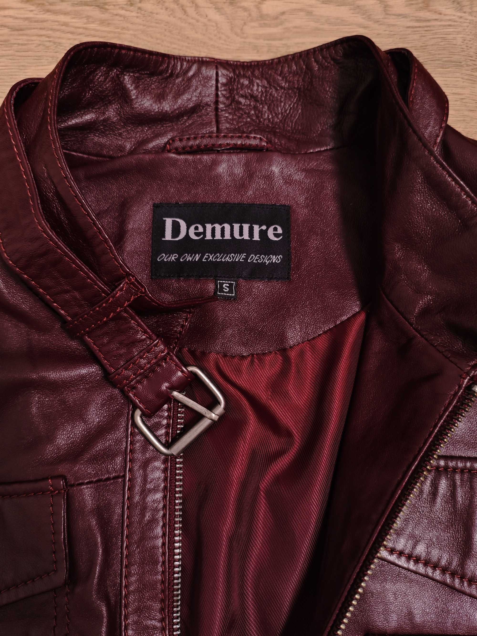 Demure шкіряна р. S / M бордова чоловіча супер на подарунок чоловіку