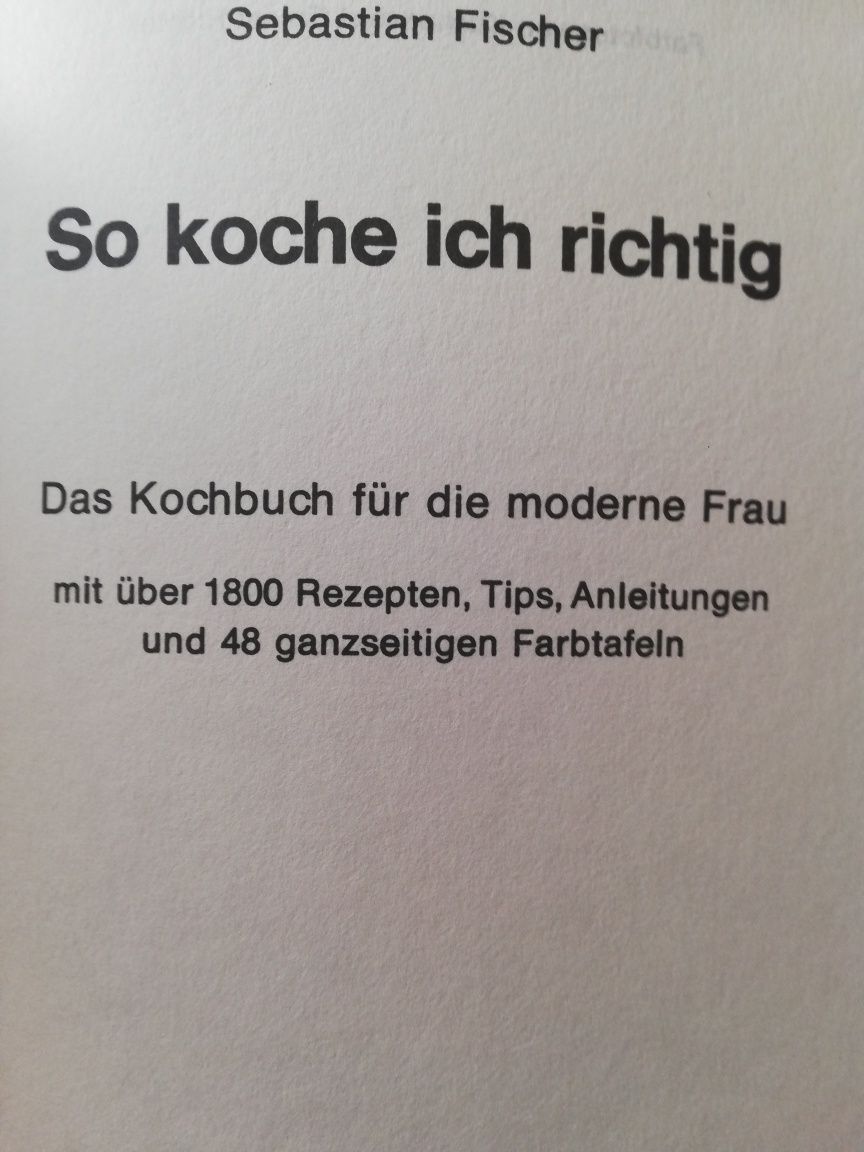 Książka kucharska j. niemiecki "So koche ich richtig" 1800 przepisów