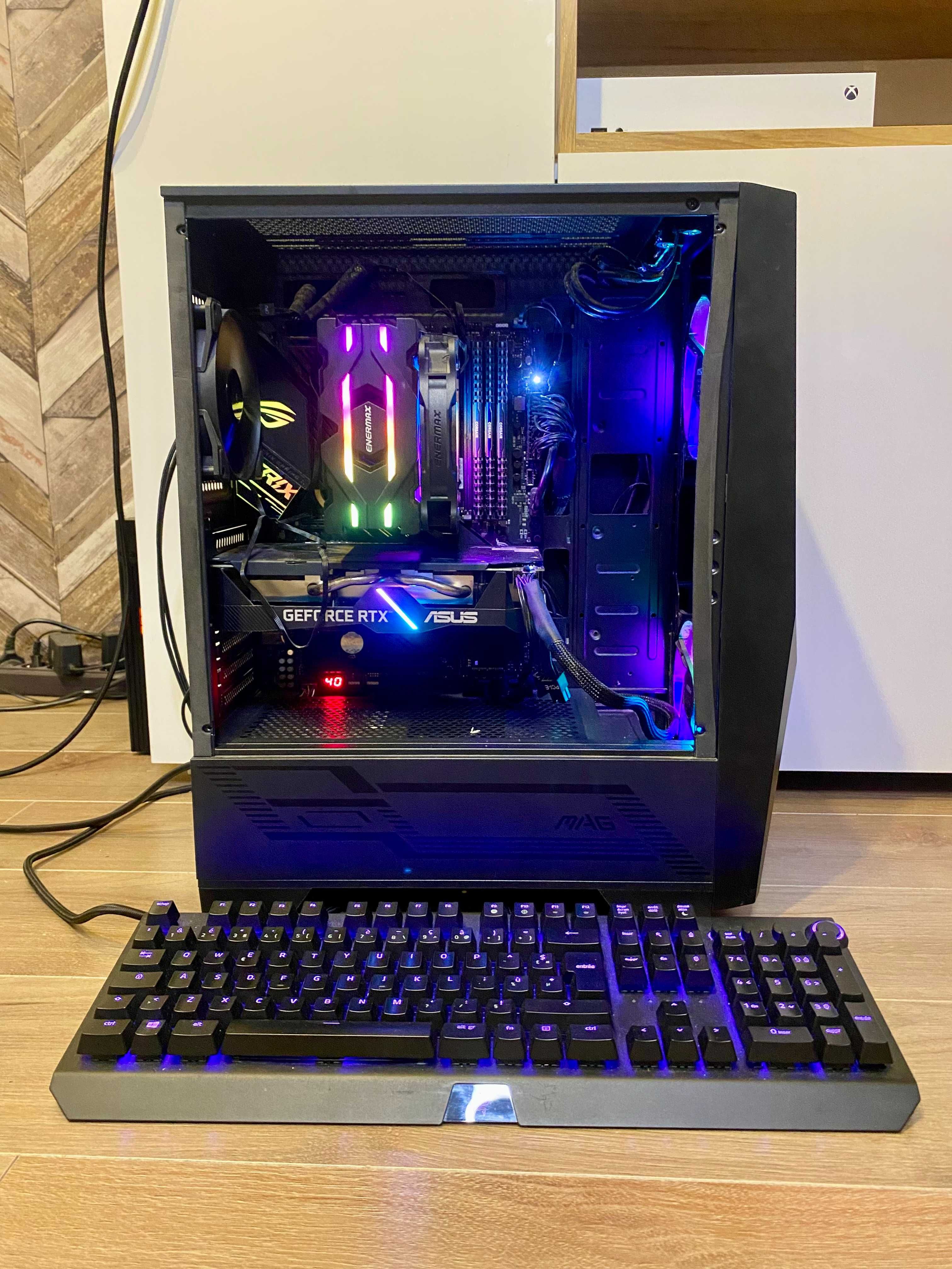 Komputer ASUS ROG RTX 2060, i7 10700K, 24GB RAM, 1TB SSD + Klawiatura