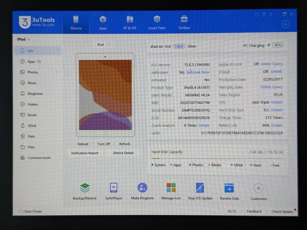 iPad Air 2 (A1567) - 128GB - Cellular (LTE) - faktura VAT 23%