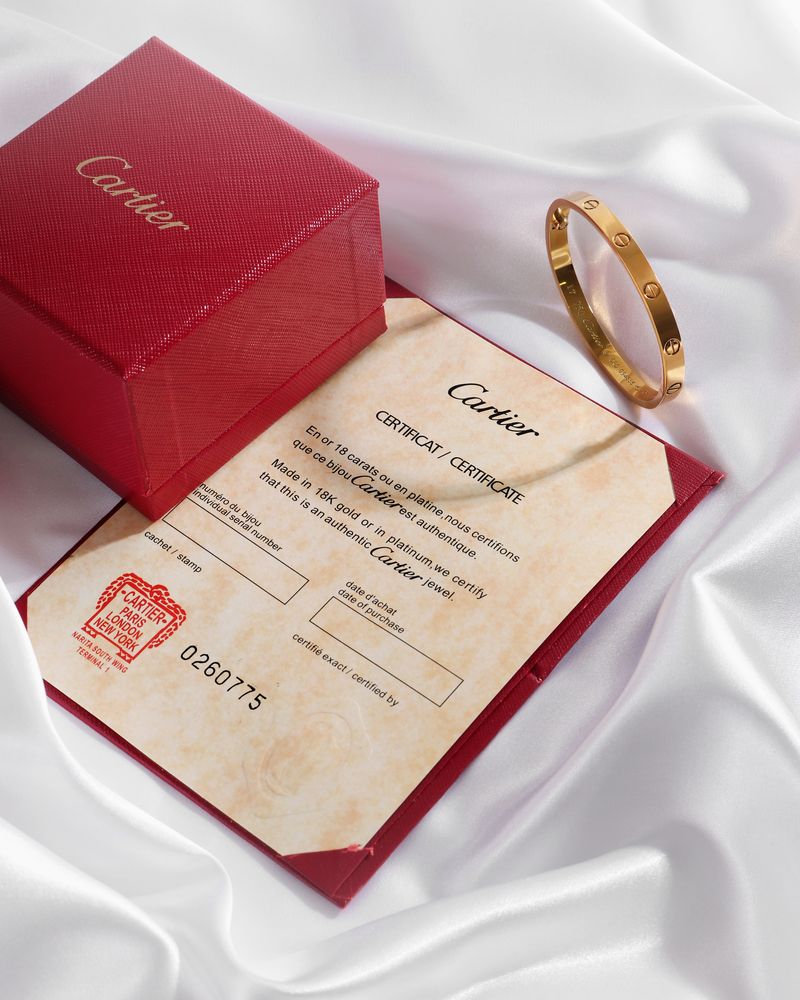Браслет Cartier Love жовте та біле золото (срібло)
