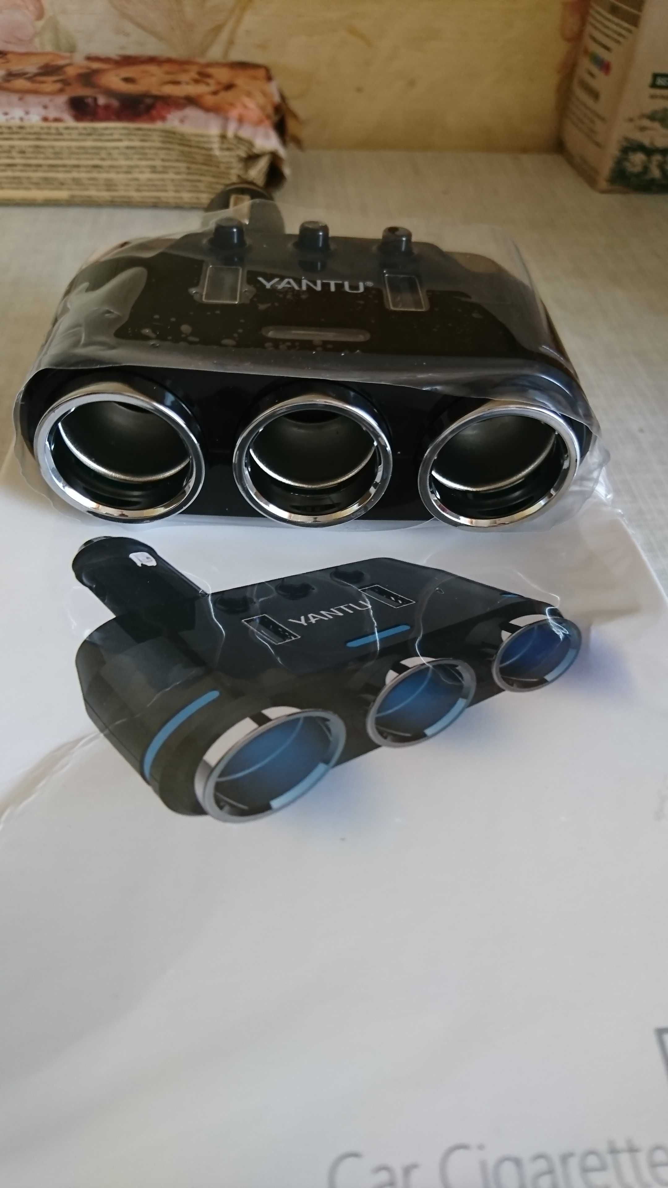 Розгалужувач прикурювача 3 в 1 + 2 USB разьема 12/24 V