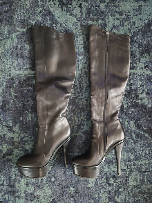 Kozaki damskie na wysokiej platformie PRIMA MODA r. 39