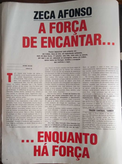 José Afonso	- - -		Mais	- - - - -	Revista