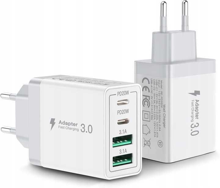 Szybka ładowarka USB 4 PORTY