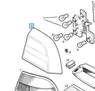 Lampa tylna lewa Opel Vectra B