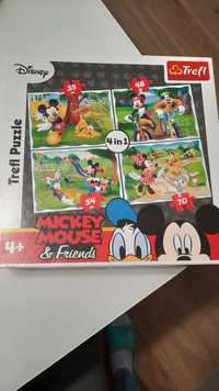 Puzzle Trefl Kaczor Donald 4w1