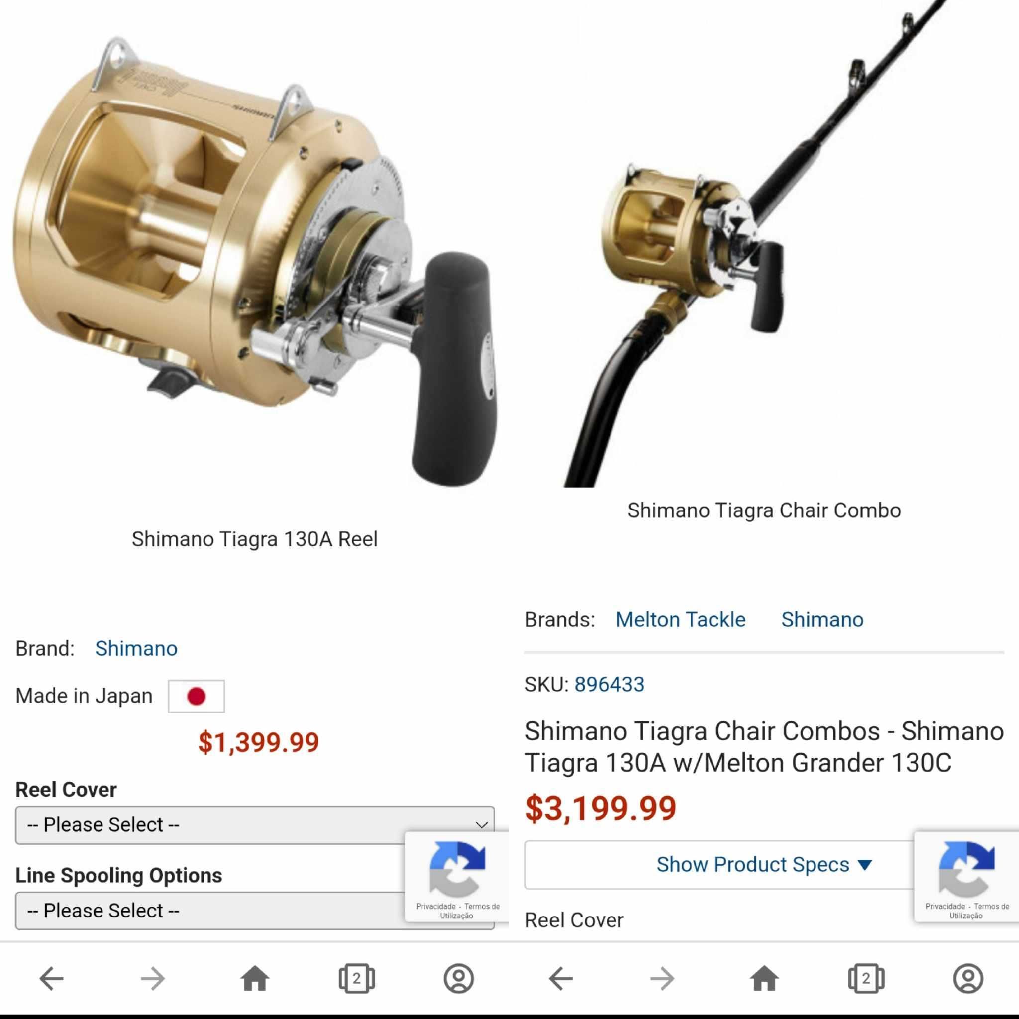 SHIMANO Tiagra, Combo Big Game Trolling Fishing