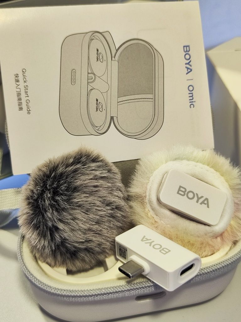 Петличный микрофон BOYA Omic-U white для iPhone (Type-C) и Android