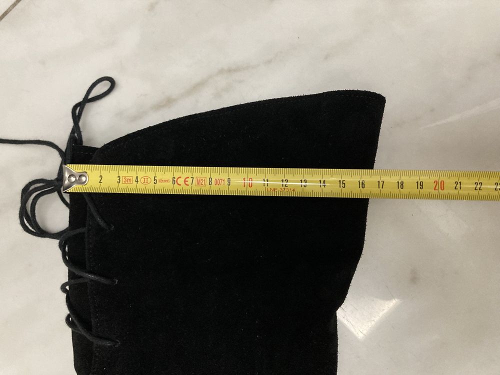 Kozaki muszkieterki naturalny zamsz 38 39