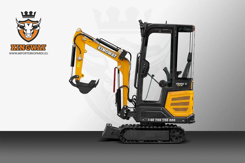 Kingway YAMA H12K silnik YANMAR / KUBOTA  Nowa Minikoparka silnik 3 cylindry