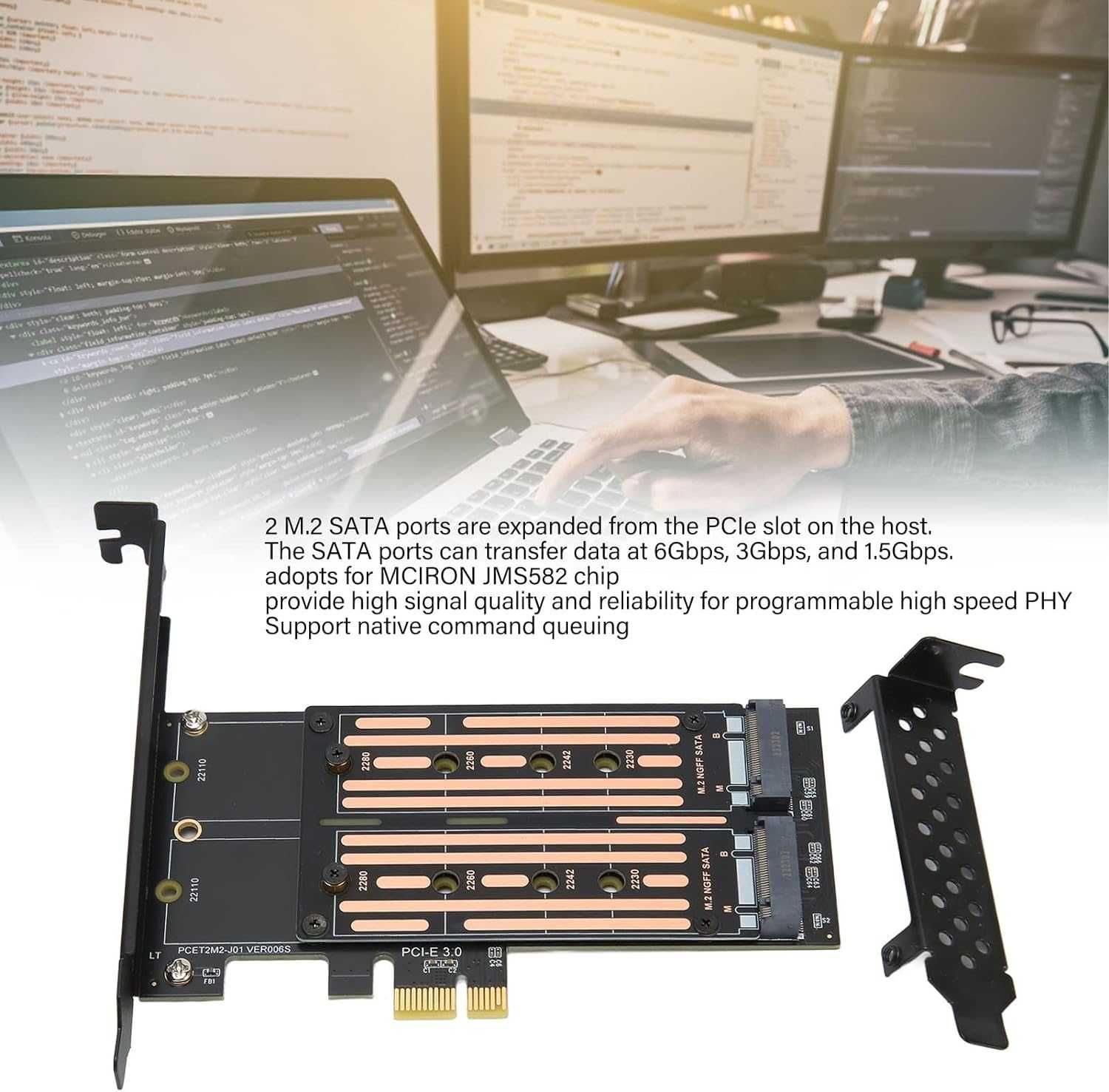 Адаптер переходник NGFF — PCIE, M2 M Key Nvme SSD — PCI 4.0