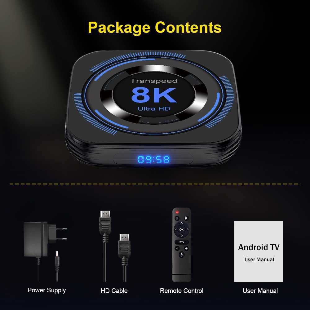 TV BOX 8K Смарт ТВ приставка Андроид 12.0 4Gb/32Gb 2гб IPTV h96