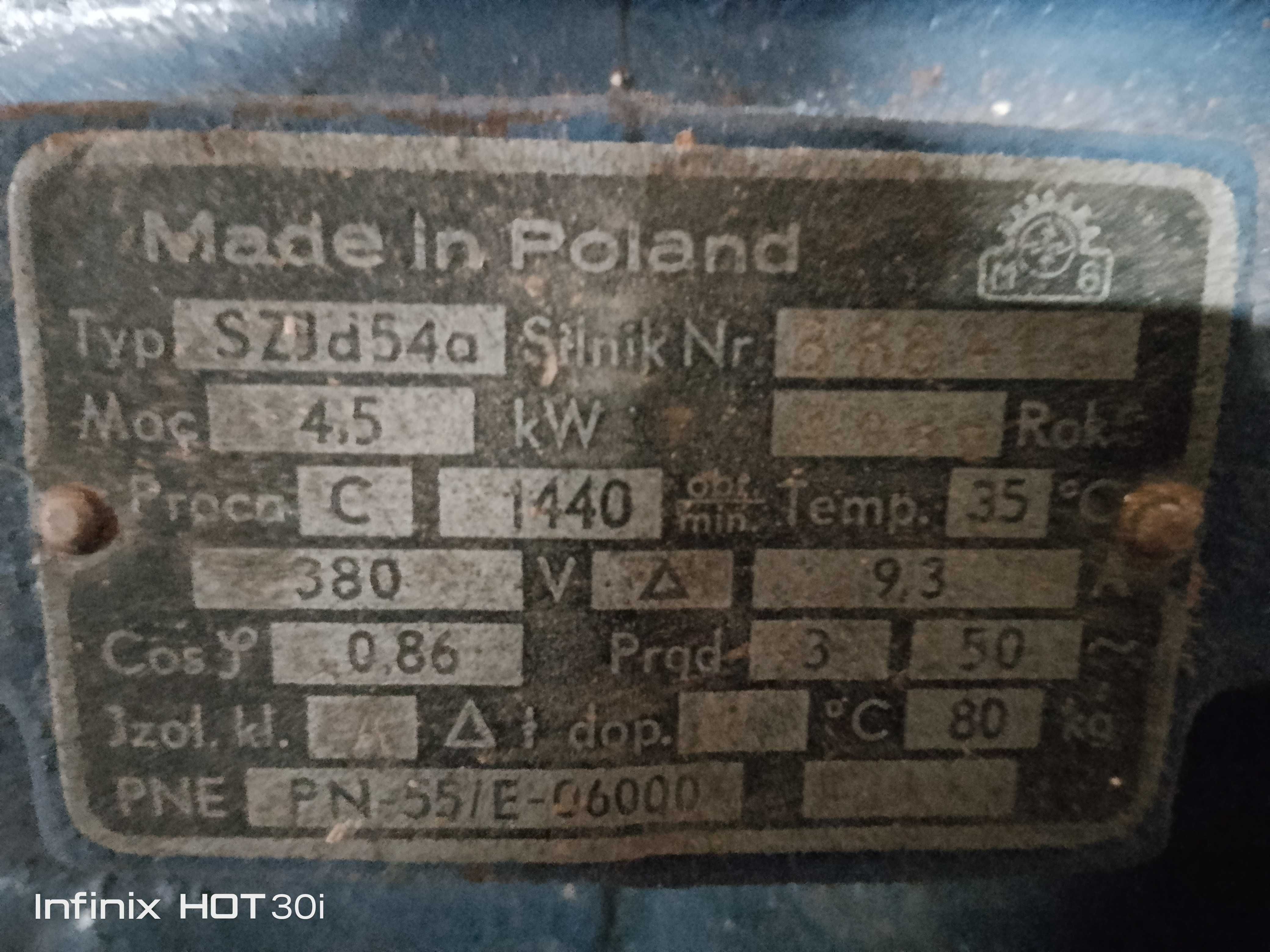 Silnik 4.5 kw     dwa biegi