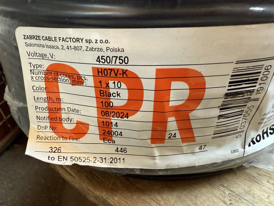 Кабель ПВ3 Італия 1*10 , 1*6 Всі Види Мідний