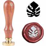 pieczęć, stempel do wosku, laku wzór monstera 2