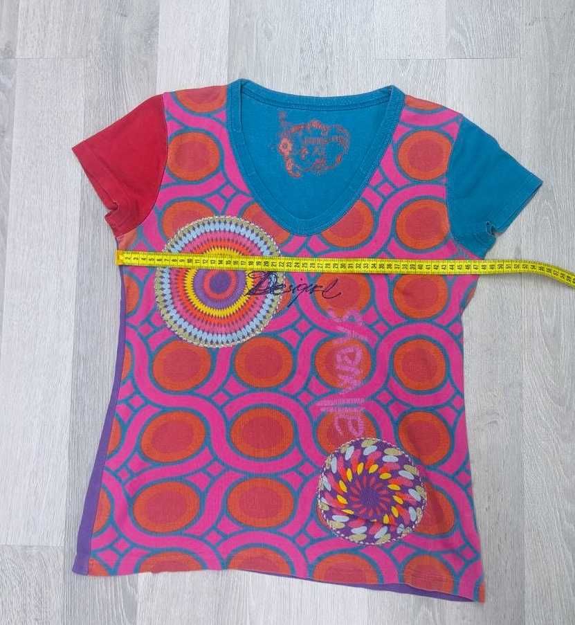 Футболка Desigual + джинсовая юбка KappAhi, размер идет на 40-42/L-XL