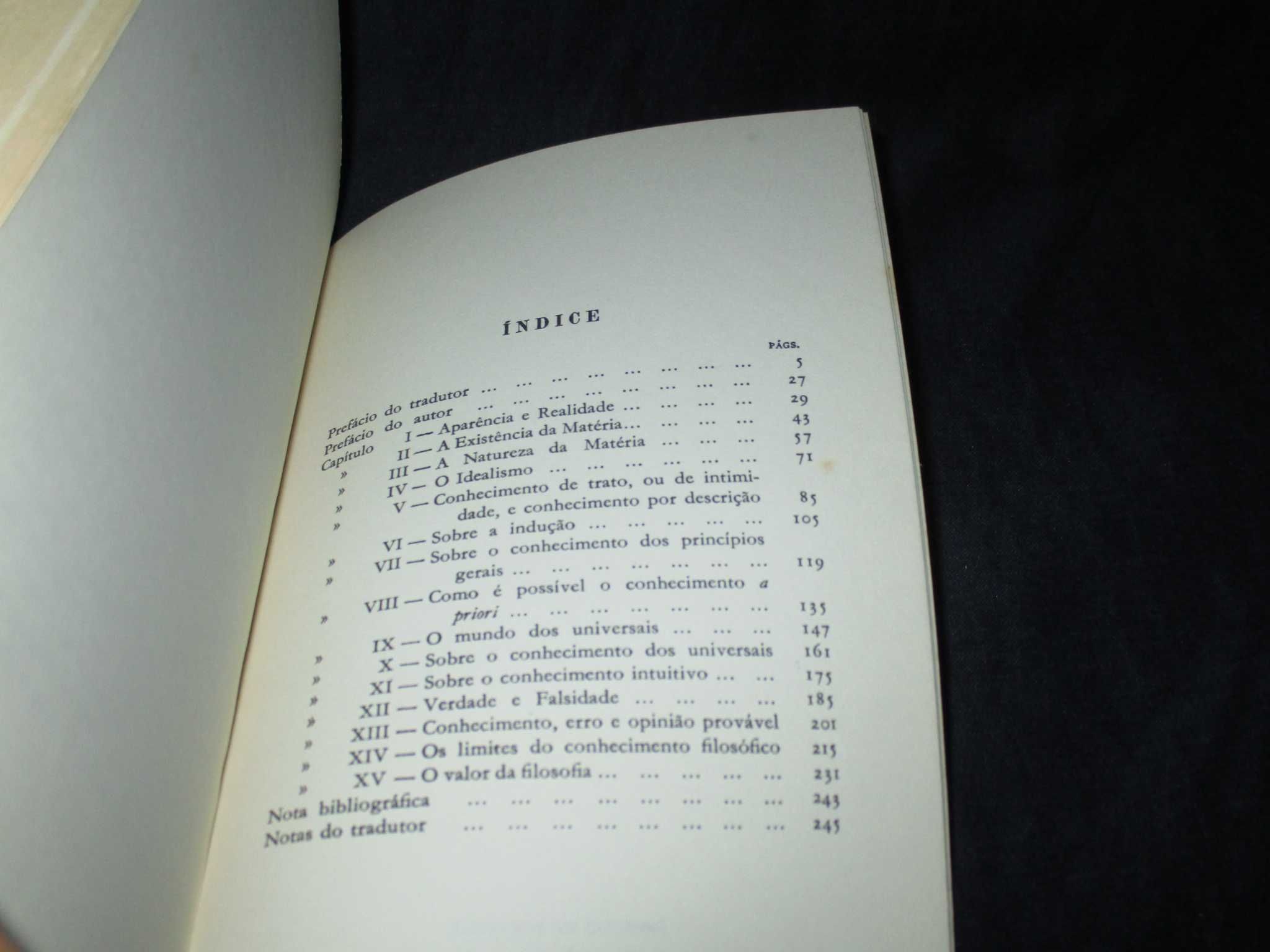 Livro Os Problemas da Filosofia Bertrand Russell